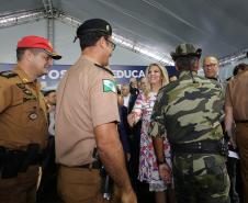 Governador Beto Richa acompanhado pela vice-governadora Cida Borghetti e demais autoridades participa do lançamento do Programa Escola Conectada.Curitiba, 28/02/2018Foto: Jonas Oliveira / ANPr