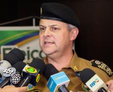 A Polícia Militar registrou 76 ocorrências de crimes eleitorais em todo o Paraná, encaminhou 20 pessoas e lavrou 14 Termos Circunstanciados durante o segundo turno das eleições de 2018. A operação começou sábado (27) e o número de registro foi feito até as 21 horas de domingo. Na foto, o chefe do Estado-Maior da PM, coronel Antônio Zanatta Neto.   _ Curitibaq, 28/10/2018 - Foto: Solado Amanda Morais