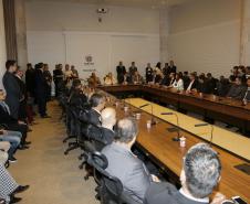 A governadora Cida Borghetti assina decreto que transfere os setores de carceragem temporária das delegacias de polícia para o Departamento Penitenciário. - Curitiba/Pr, 07.11.2018 - Foto Jonas Oliveria