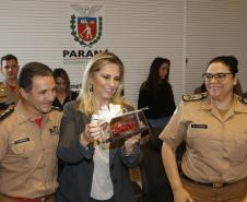 Governadora Cida Borghetti durante assinatura nesta segunda-feira(12) de decretos de criação de unidades de Corpo de Bombeiros e da Polícia Militar no interior do Estado. - Curitiba/Pr, 12.11.2018 - Foto Jonas Oliveira