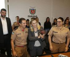 Governadora Cida Borghetti durante assinatura nesta segunda-feira(12) de decretos de criação de unidades de Corpo de Bombeiros e da Polícia Militar no interior do Estado. - Curitiba/Pr, 12.11.2018 - Foto Jonas Oliveira