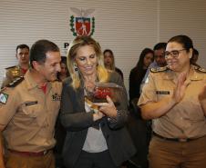 Governadora Cida Borghetti durante assinatura nesta segunda-feira(12) de decretos de criação de unidades de Corpo de Bombeiros e da Polícia Militar no interior do Estado. - Curitiba/Pr, 12.11.2018 - Foto Jonas Oliveira