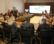 Governadora Cida Borghetti durante assinatura nesta segunda-feira(12) de decretos de criação de unidades de Corpo de Bombeiros e da Polícia Militar no interior do Estado. - Curitiba/Pr, 12.11.2018 - Foto Jonas Oliveira