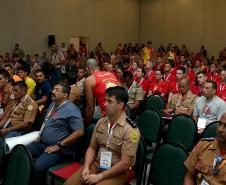 O Campeonato Brasileiro de Salvamento Aquático (Rescue Day 2018) começa nesta quinta-feira (22), em Foz do Iguaçu. Mais de 400 atletas de diversos estados brasileiros que atuam como guarda-vidas passarão por exercícios de resgate de vítima na água, prova de revezamento, aquathlon e individual. A competição faz parte do XVIII Seminário Nacional de Bombeiros - Senabom 2018, promovido pelo Corpo de Bombeiros do Paraná. -  Foz do Iguaçu, 22/11/2018  - Foto: Soldado Juliana Pereira