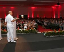 O contra-almirante da Marinha Real Tailandesa Apakorn Yukongkaew, responsável pelo resgate de 12 crianças que estavam presas em uma caverna no norte da Tailândia, em julho deste ano, participa do XVIII Seminário Nacional de Bombeiros (SENABOM), ministrou uma palestra para um auditório lotado por mais de três mil profissionais de segurança pública, entre policiais e bombeiros militares