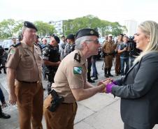 A governadora Cida Borghetti entrega mais 144 novos veículos às polícias Militar e Civil do Paraná.  ? Curitiba, 27/11/2018  -  Foto: Orlando Kissner/ANPr