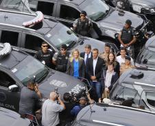 A governadora Cida Borghetti entrega mais 144 novos veículos às polícias Militar e Civil do Paraná.  -  Curitiba, 27/11/2018  -  Foto: Jonas Oliveira/Governadoria