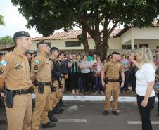 A região Noroeste do Paraná conta com mais uma unidade da Polícia Militar para atender a comunidade local. A governadora Cida Borghetti instalou nesta sexta-feira (30) a 9ª Companhia Independente da PM, com sede na cidade de Colorado. A estrutura vai atender 13 municípios da região. Colorado,30/11/2018 Foto:Jaelson Lucas / ANPr