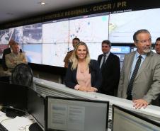 A governadora Cida Borghetti e o ministro da Segurança Pública, Raul Jungmann abriram os trabalhos do Centro Integrado de Inteligência de Segurança Pública da Região Sul (CIISP), instalado em Curitiba