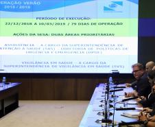 Nesta segunda-feira (10), o Governo do Estado reuniu, no Palácio Iguaçu, em Curitiba, profissionais das secretarias, órgãos e empresas públicas envolvidos na Operação Verão 2018/2019 para definir os últimos ajustes antes do início da temporada. Os prefeitos dos sete municípios do Litoral também participaram da reunião.  -   Curitiba, 10/12/2018  -  Foto: José Fernando Ogura/ANPr