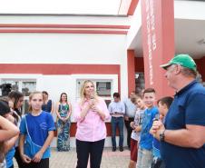 A governadora Cida Borghetti entrega o Centro de Referência Especializado de Assistência Social (CREAS), em Antônio Olinto, no Sul do Estado. - Antônio Olinto, 13/12/2018  -  Foto: Rogério Machado/SECS