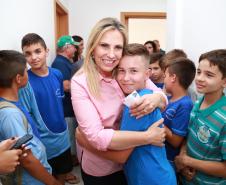 A governadora Cida Borghetti entrega o Centro de Referência Especializado de Assistência Social (CREAS), em Antônio Olinto, no Sul do Estado. - Antônio Olinto, 13/12/2018  -  Foto: Rogério Machado/SECS